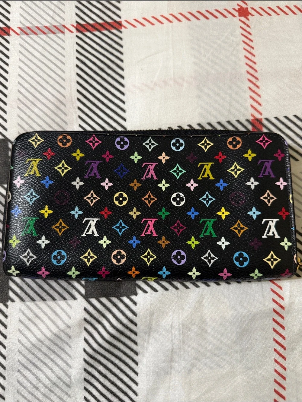 Louis Vuitton Black Multicolor Monogram Zip Wallet